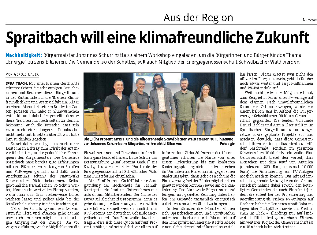 17.10.2024 - Spraitbach will eine klimafreundliche Zukunft